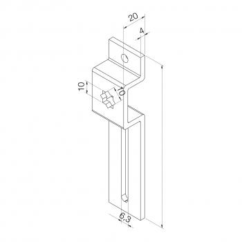 Verstellbare Halterung 10mm Sternaufnahme