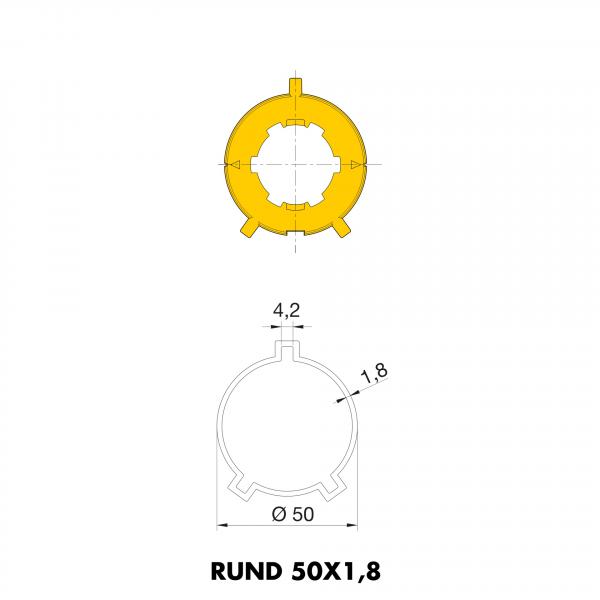 RUND 50X1,8