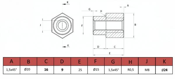 Zahnstange aus verzinktem Stahl, 12X30X1005 mm mit sechseckigem Befestigungszubehör